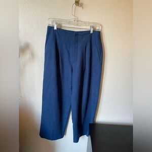 Club Monaco Women’s Wool Blend Parachute Trousers in Blue Size 4 Barrel Pants